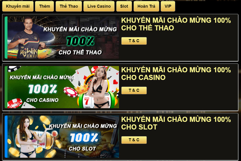 Khuyến mãi tại k9win